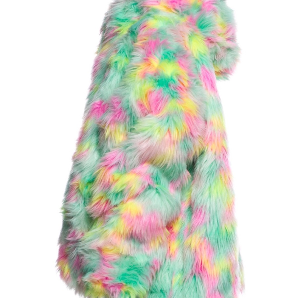 Ugg multi colour faux fur zip up jacket - Picture 3 of 3
